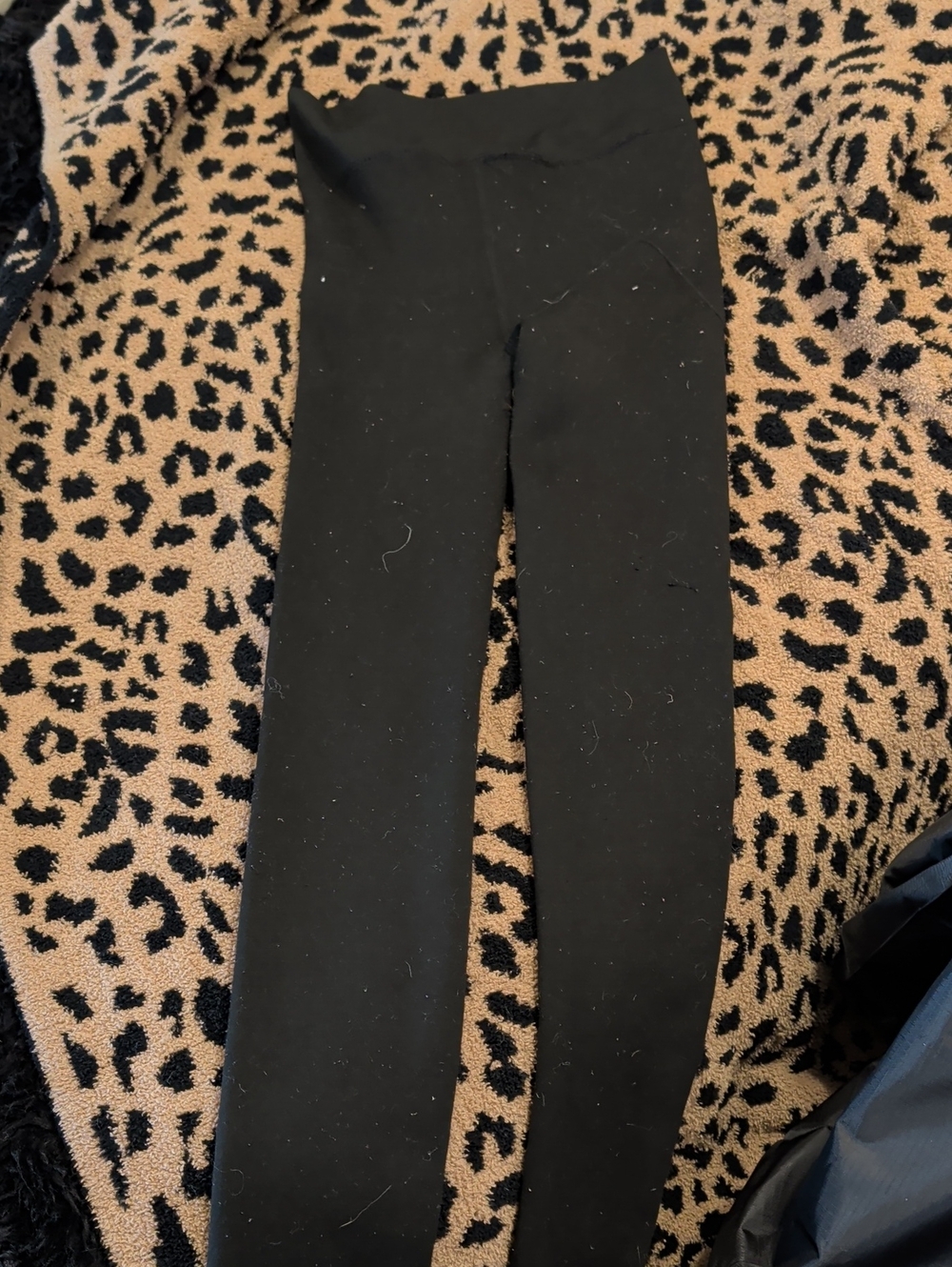 Free Country Black Thick Warm Fuzzy High-Rise Leggings